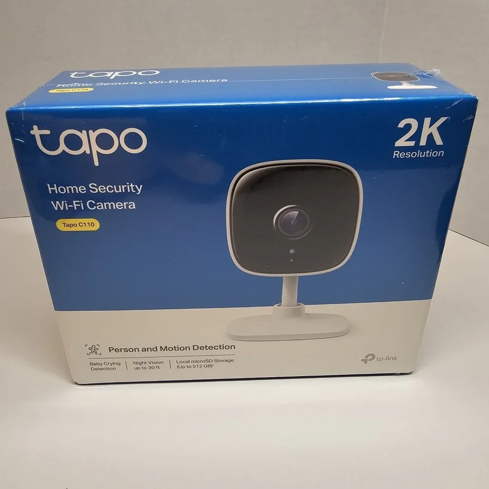 TP-Link Tapo C110 2K Wi-Fi Security Camera, Person Detection,Night Vision SEALED